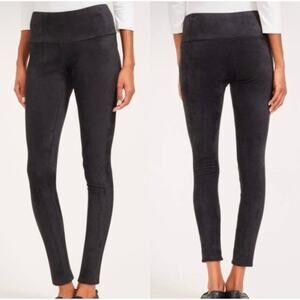 J. McLaughlin Lori Faux Suede Pull On High Waisted Legging Black Large Cozy Chic
